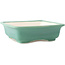 Square medium green bonsai pot by Yixing - 210 x 210 x 65 mm