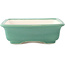 Square medium green bonsai pot by Yixing - 210 x 210 x 65 mm