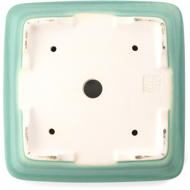 Pot à bonsaï carré moyen vert par Yixing - 210 x 210 x 65 mm