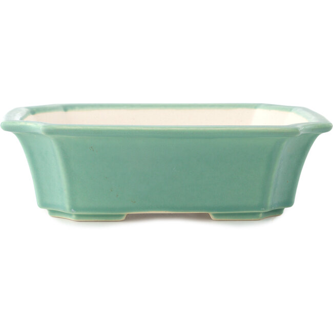 Rectangular medium green bonsai pot by Yixing - 220 x 180 x 60 mm