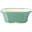 Maceta rectangular mediana para bonsái verde de Yixing - 220 x 180 x 60 mm