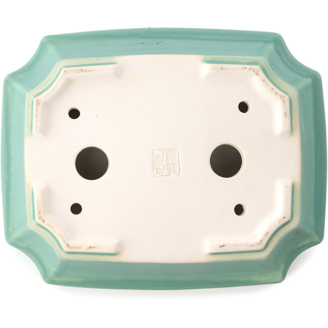 Rectangular medium green bonsai pot by Yixing - 220 x 180 x 60 mm