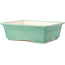 Maceta rectangular mediana para bonsái verde de Yixing - 215 x 170 x 70 mm