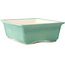 Pot à bonsaï rectangulaire vert moyen par Yixing - 215 x 170 x 70 mm