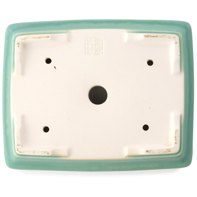 Maceta rectangular mediana para bonsái verde de Yixing - 215 x 170 x 70 mm