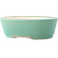 Oval medium green bonsai pot by Yixing - 235 x 185 x 75 mm