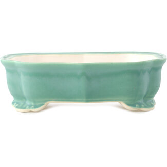 Yixing 245 mm  medium green bonsai pot by Yixing, China