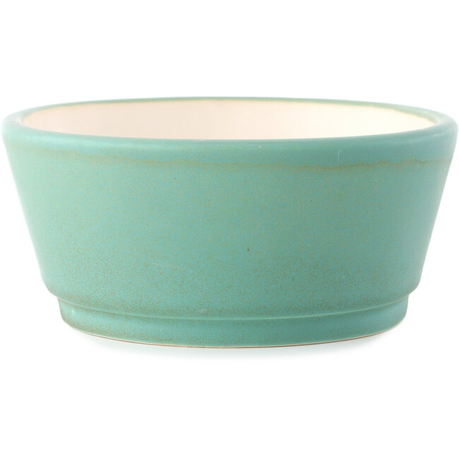 Pot à bonsaï ovale vert moyen par Yixing - 235 x 185 x 75 mm