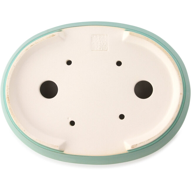 Ovale medium groene bonsaipot van Yixing - 235 x 185 x 75 mm