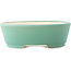 Oval medium green bonsai pot by Yixing - 235 x 185 x 75 mm