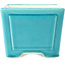 Pot à bonsaï carré moyen bleu-vert par Yixing - 140 x 140 x 110 mm