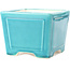 Pot à bonsaï carré moyen bleu-vert par Yixing - 140 x 140 x 110 mm