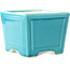 Pot à bonsaï carré moyen bleu-vert par Yixing - 140 x 140 x 110 mm