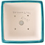 Pot à bonsaï carré moyen bleu-vert par Yixing - 140 x 140 x 110 mm