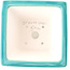 Pot à bonsaï carré moyen bleu-vert par Yixing - 150 x 150 x 90 mm