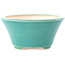 Pot à bonsaï rond moyen bleu-vert par Yixing - 135 x 135 x 65 mm