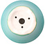 Maceta redonda mediana para bonsái verde azulado de Yixing - 135 x 135 x 65 mm