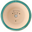 Maceta redonda mediana para bonsái verde azulado de Yixing - 160 x 160 x 80 mm