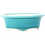 Pot à bonsaï ovale moyen bleu-vert par Yixing - 170 x 130 x 60 mm