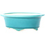 Pot à bonsaï ovale moyen bleu-vert par Yixing - 170 x 130 x 60 mm