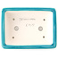 Pot à bonsaï rectangulaire moyen bleu-vert par Yixing - 180 x 125 x 60 mm