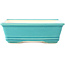 Maceta rectangular mediana para bonsái verde azulado de Yixing - 180 x 130 x 50 mm