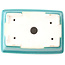 Maceta rectangular mediana para bonsái verde azulado de Yixing - 180 x 130 x 50 mm