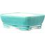 Maceta rectangular mediana para bonsái verde azulado de Yixing - 180 x 140 x 60 mm
