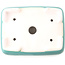 Pot à bonsaï rectangulaire moyen bleu-vert par Yixing - 180 x 140 x 60 mm