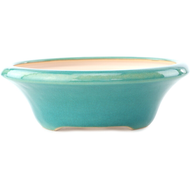 Vaso bonsai rotondo medio bluverde di Yixing - 215 x 215 x 75 mm