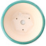 Pot à bonsaï rond moyen bleu-vert par Yixing - 215 x 215 x 75 mm