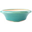 Vaso bonsai rotondo medio bluverde di Yixing - 215 x 215 x 75 mm