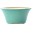 Vaso bonsai rotondo medio bluverde di Yixing - 200 x 200 x 95 mm