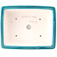 Pot à bonsaï rectangulaire moyen bleu-vert par Yixing - 215 x 170 x 70 mm