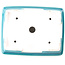 Rectangular medium bluegreen bonsai pot by Yixing - 215 x 170 x 70 mm