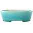 Pot à bonsaï ovale moyen bleu-vert par Yixing - 235 x 185 x 75 mm