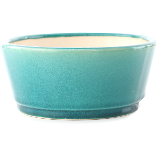 Vaso bonsai ovale medio bluverde di Yixing - 235 x 185 x 75 mm