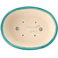 Pot à bonsaï ovale moyen bleu-vert par Yixing - 235 x 185 x 75 mm