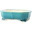 Mokko middelgrote blauwgroene bonsaipot van Yixing - 245 x 190 x 70 mm