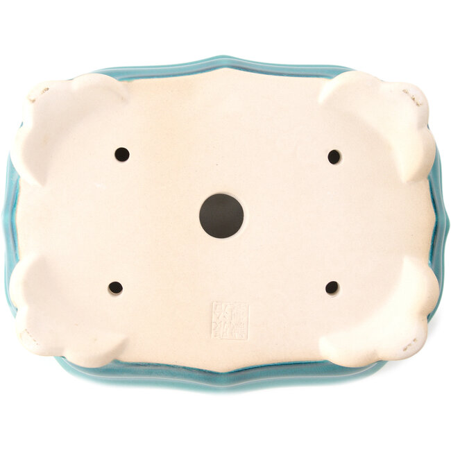 Mokko medium bluegreen bonsai pot by Yixing - 245 x 190 x 70 mm