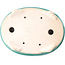 Ovale medium blauwgroene bonsaipot van Yixing - 270 x 200 x 80 mm