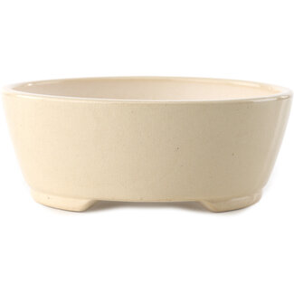 Yixing 145 mm  ivory coloured bonsai pot by Yixing, China