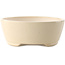 Pot à bonsaï rond ivoire par Yixing - 145 x 145 x 65 mm