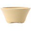 Vaso bonsai rotondo in avorio di Yixing - 135 x 135 x 65 mm