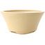 Runder Elfenbein-Bonsai-Topf von Yixing - 135 x 135 x 65 mm