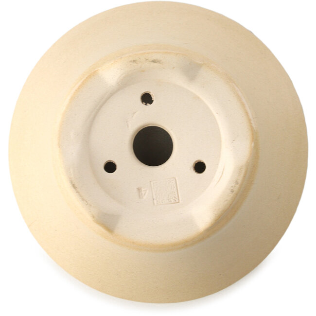 Maceta redonda para bonsái marfil de Yixing - 135 x 135 x 65 mm