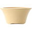 Pot à bonsaï rond ivoire par Yixing - 160 x 160 x 80 mm