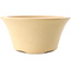 Pot à bonsaï rond ivoire par Yixing - 160 x 160 x 80 mm