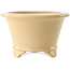 Vaso bonsai rotondo in avorio di Yixing - 170 x 170 x 110 mm
