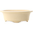 Vaso bonsai ovale in avorio di Yixing - 170 x 130 x 60 mm